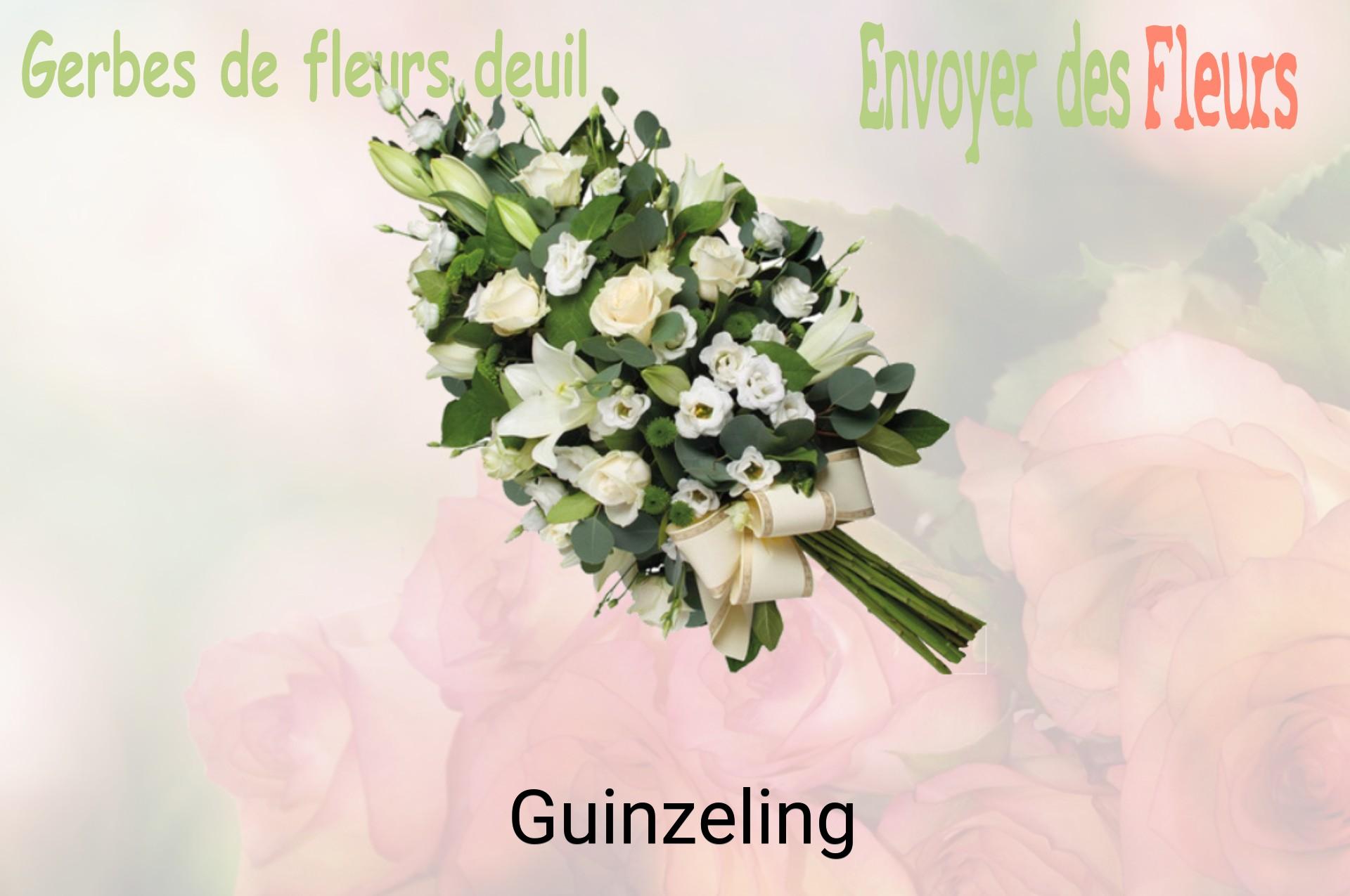 Gerbe de fleurs de deuil livrée à Guinzeling